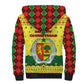 Senegal Christmas Sherpa Hoodie Baobab Tree and National Coat of Arms Motif - African Pride