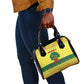 Senegal Christmas Shoulder Handbag Baobab Tree and National Coat of Arms Motif - African Pride