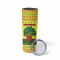 Senegal Christmas Skinny Tumbler Baobab Tree and National Coat of Arms Motif - African Pride