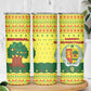 Senegal Christmas Skinny Tumbler Baobab Tree and National Coat of Arms Motif - African Pride