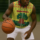 Senegal Christmas Sleeveless Zip Hoodie Baobab Tree and National Coat of Arms Motif - African Pride