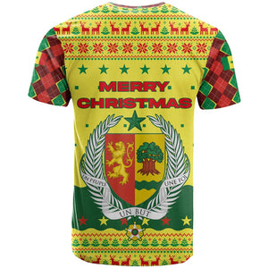 Senegal Christmas T shirt Baobab Tree and National Coat of Arms Motif - African Pride
