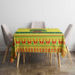 Senegal Christmas Tablecloth Baobab Tree and National Coat of Arms Motif - African Pride