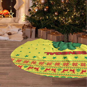 Senegal Christmas Tree Skirt Baobab Tree and National Coat of Arms Motif - African Pride