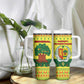 Senegal Christmas Tumbler With Handle Baobab Tree and National Coat of Arms Motif - African Pride