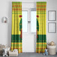 Senegal Christmas Window Curtain Baobab Tree and National Coat of Arms Motif - African Pride