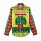 Senegal Christmas Women Casual Shirt Baobab Tree and National Coat of Arms Motif - African Pride