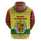 Senegal Christmas Zip Hoodie Baobab Tree and National Coat of Arms Motif - African Pride