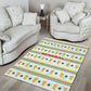Senegal Christmas Area Rug Golden Lion and Festive Stars Motif - African Pride