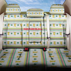 Senegal Christmas Back Car Seat Cover Golden Lion and Festive Stars Motif - African Pride
