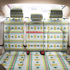 Senegal Christmas Back Car Seat Cover Golden Lion and Festive Stars Motif - African Pride