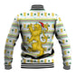 Senegal Christmas Baseball Jacket Golden Lion and Festive Stars Motif - African Pride