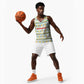 Senegal Christmas Basketball Jersey Golden Lion and Festive Stars Motif - African Pride