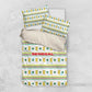 Senegal Christmas Bedding Set Golden Lion and Festive Stars Motif - African Pride