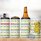 Senegal Christmas 4 in 1 Can Cooler Tumbler Golden Lion and Festive Stars Motif - African Pride