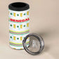 Senegal Christmas 4 in 1 Can Cooler Tumbler Golden Lion and Festive Stars Motif - African Pride