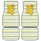Senegal Christmas Car Mats Golden Lion and Festive Stars Motif - African Pride