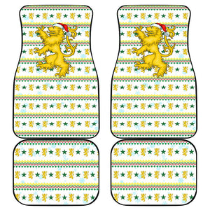 Senegal Christmas Car Mats Golden Lion and Festive Stars Motif - African Pride
