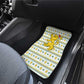 Senegal Christmas Car Mats Golden Lion and Festive Stars Motif - African Pride