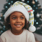 Senegal Christmas Santa Hat Golden Lion and Festive Stars Motif - African Pride