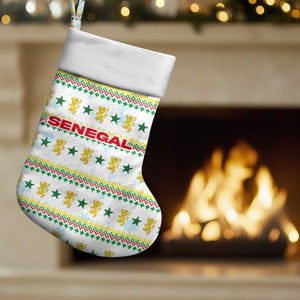 Senegal Christmas Stocking Golden Lion and Festive Stars Motif - African Pride