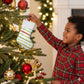 Senegal Christmas Stocking Golden Lion and Festive Stars Motif - African Pride