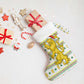 Senegal Christmas Stocking Golden Lion and Festive Stars Motif - African Pride