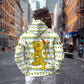 Senegal Christmas Hoodie Golden Lion and Festive Stars Motif - African Pride