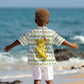 Senegal Christmas Kid Hawaiian Shirt Golden Lion and Festive Stars Motif - African Pride