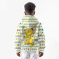 Senegal Christmas Kid Hoodie Golden Lion and Festive Stars Motif - African Pride