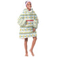 Senegal Christmas Kid Wearable Blanket Hoodie Golden Lion and Festive Stars Motif - African Pride