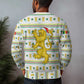 Senegal Christmas Ugly Christmas Sweater Golden Lion and Festive Stars Motif - African Pride