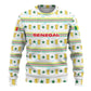 Senegal Christmas Ugly Christmas Sweater Golden Lion and Festive Stars Motif - African Pride