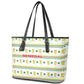 Senegal Christmas Leather Tote Bag Golden Lion and Festive Stars Motif - African Pride