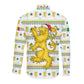Senegal Christmas Long Sleeve Button Shirt Golden Lion and Festive Stars Motif - African Pride