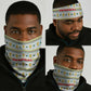 Senegal Christmas Neck Gaiter Golden Lion and Festive Stars Motif - African Pride