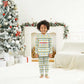 Senegal Christmas Pajama Set Golden Lion and Festive Stars Motif - African Pride