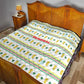 Senegal Christmas Quilt Golden Lion and Festive Stars Motif - African Pride