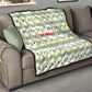 Senegal Christmas Quilt Golden Lion and Festive Stars Motif - African Pride