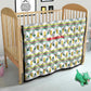Senegal Christmas Quilt Golden Lion and Festive Stars Motif - African Pride