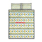 Senegal Christmas Quilt Bed Set Golden Lion and Festive Stars Motif - African Pride