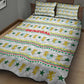 Senegal Christmas Quilt Bed Set Golden Lion and Festive Stars Motif - African Pride
