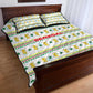 Senegal Christmas Quilt Bed Set Golden Lion and Festive Stars Motif - African Pride