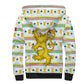 Senegal Christmas Sherpa Hoodie Golden Lion and Festive Stars Motif - African Pride