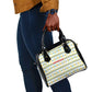 Senegal Christmas Shoulder Handbag Golden Lion and Festive Stars Motif - African Pride