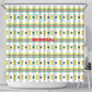 Senegal Christmas Shower Curtain Golden Lion and Festive Stars Motif - African Pride