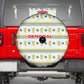 Senegal Christmas Spare Tire Cover Golden Lion and Festive Stars Motif - African Pride