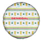 Senegal Christmas Spare Tire Cover Golden Lion and Festive Stars Motif - African Pride