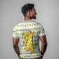 Senegal Christmas T shirt Golden Lion and Festive Stars Motif - African Pride