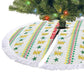 Senegal Christmas Tree Skirt Golden Lion and Festive Stars Motif - African Pride